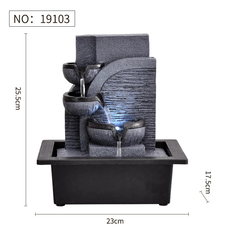 HandMade Home Decorative Desktop Fountains Indoor Water Fountain Creative Craft Home Decor&Figurines FengShui Waterfall Fountain-Health Wisdom™