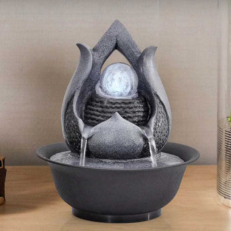 HandMade Home Decorative Desktop Fountains Indoor Water Fountain Creative Craft Home Decor&Figurines FengShui Waterfall Fountain-Health Wisdom™