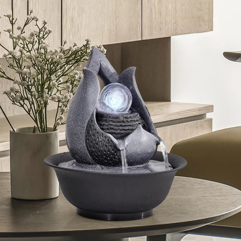 HandMade Home Decorative Desktop Fountains Indoor Water Fountain Creative Craft Home Decor&Figurines FengShui Waterfall Fountain-Health Wisdom™