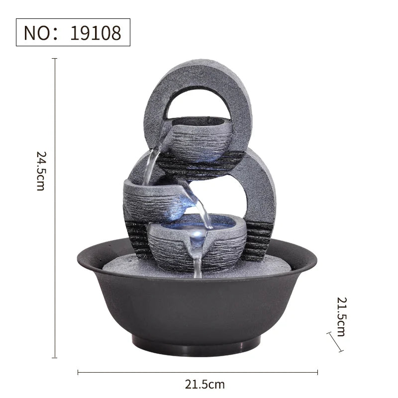 HandMade Home Decorative Desktop Fountains Indoor Water Fountain Creative Craft Home Decor&Figurines FengShui Waterfall Fountain-Health Wisdom™