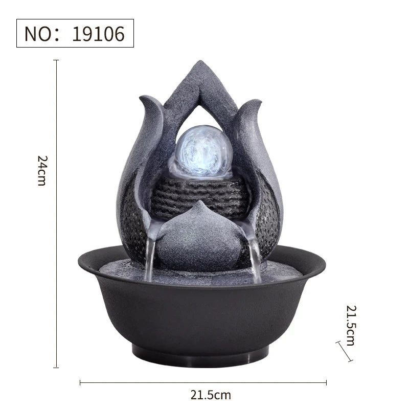 HandMade Home Decorative Desktop Fountains Indoor Water Fountain Creative Craft Home Decor&Figurines FengShui Waterfall Fountain-Health Wisdom™
