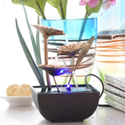 Handmade Craft Gifts Home Decorative Indoor Water Fountain Feng Shui Wheel Desktop Water Fountain for Home Office Teahouse Decor-Health Wisdom™