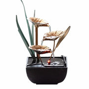 Handmade Craft Gifts Home Decorative Indoor Water Fountain Feng Shui Wheel Desktop Water Fountain for Home Office Teahouse Decor-Health Wisdom™