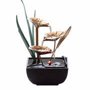 Handmade Craft Gifts Home Decorative Indoor Water Fountain Feng Shui Wheel Desktop Water Fountain for Home Office Teahouse Decor-Health Wisdom™
