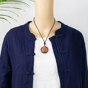 Handmade Ganesha Pendant Orgone Necklace For Men And Women Protection And Healing Crystal Orgonite Chakra Pendant With Adjustable Rope-Health Wisdom™