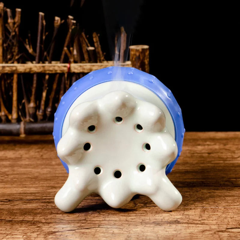 Head Moxibustion Moxa Therapy Warm Body Acupuncture Meridian Massage Relieve Headaches Promotes Sleep Health Care Ceramic Burner-Health Wisdom™