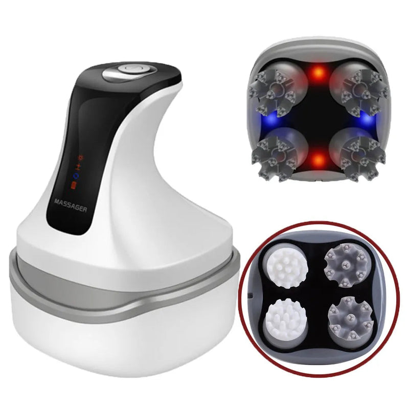 Head Scalp Massager Relaxation Treatment Red Light Electric Kneading Massage Equipment Stress Relief Hair Growth Stimulation-Health Wisdom™