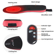 Heated Insoles 2100mAh Electric Foot Warmer Hot Compress Remote Control 3-speed Shoes Pads For Skiing Winter Outdoor-Health Wisdom™