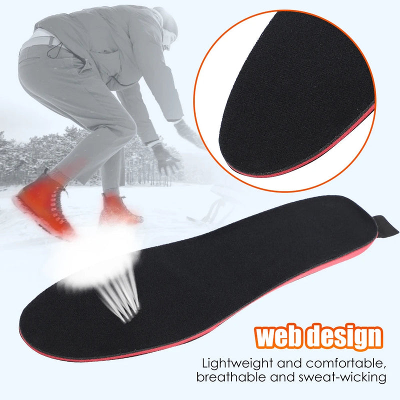 Heated Shoe Insoles Feet Warm Sock Pad 2100mAh USB Recharge Remote Control 3-Level Hot Compress For Skiing Winter Outdoor-Health Wisdom™