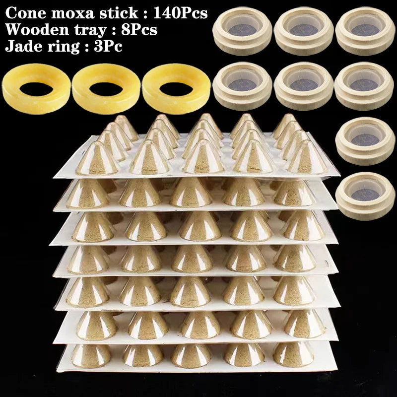 Heating Jade Massage Tower Moxibustion Stick Moxa Therapy Warm Acupuncture Meridian Cure Prostatitis and Dysmenorrhea Symptoms-Health Wisdom™
