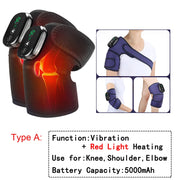 Heating Knee Massage Pad Protection Red Light Physiotherapy Vibrador Joint Pain Relief Instrument Swelling Arthritis Leg Elbow-Health Wisdom™