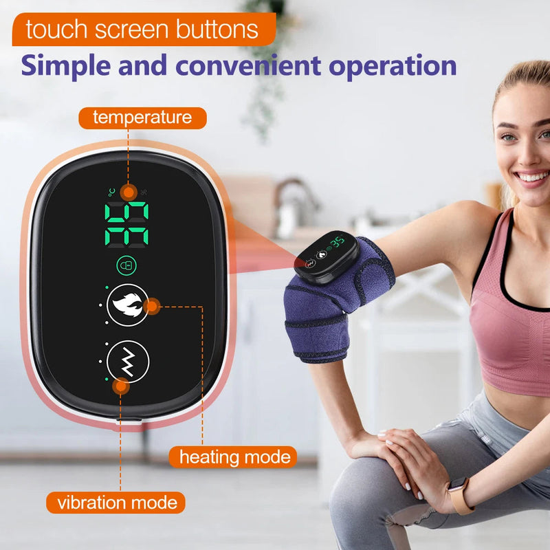 Heating Knee Massage Pad Protection Red Light Physiotherapy Vibrador Joint Pain Relief Instrument Swelling Arthritis Leg Elbow-Health Wisdom™