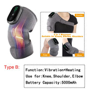 Heating Knee Massage Pad Protection Red Light Physiotherapy Vibrador Joint Pain Relief Instrument Swelling Arthritis Leg Elbow-Health Wisdom™
