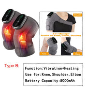 Heating Knee Massage Pad Protection Red Light Physiotherapy Vibrador Joint Pain Relief Instrument Swelling Arthritis Leg Elbow-Health Wisdom™