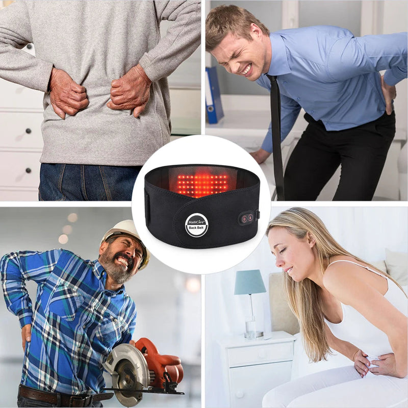 Heating Massage Belt Decompression Lumbar Back Waist Massager Support Vibration Physiotherapy Spine Protect Pain Relief-Health Wisdom™