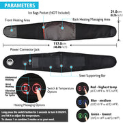 Heating Massage Belt Decompression Lumbar Back Waist Massager Support Vibration Physiotherapy Spine Protect Pain Relief-Health Wisdom™