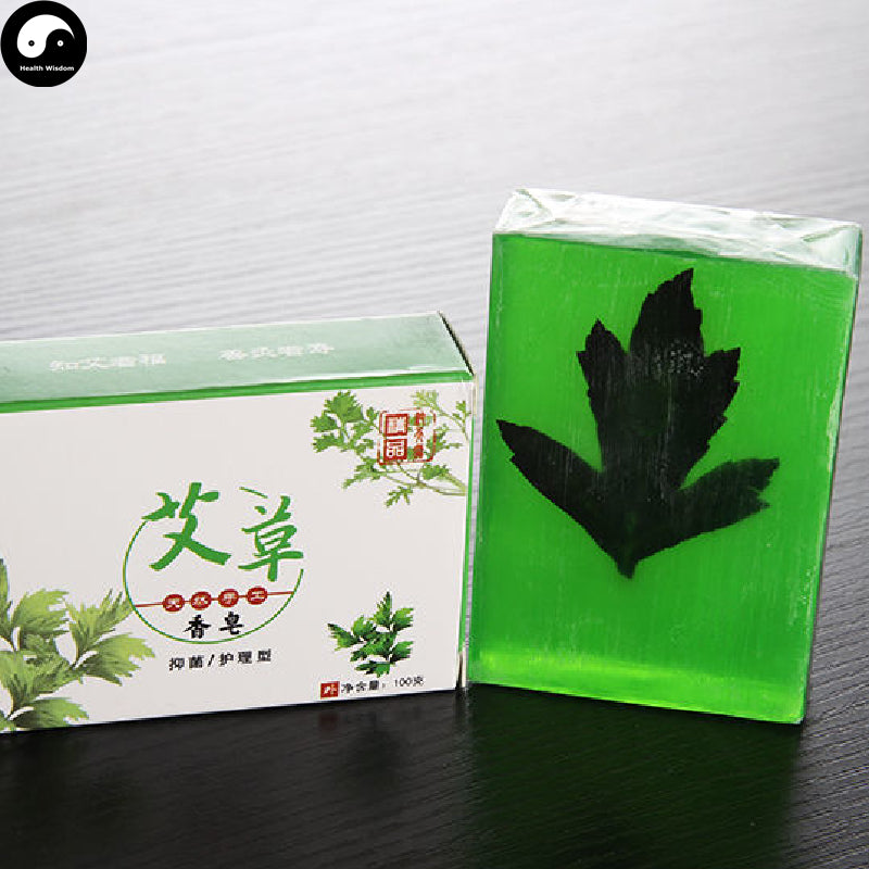 Herba Perfumed Soap Wormwood Extract Mugwort Scented Beauty Skin Care Ai Cao Herb Soap-Health Wisdom™