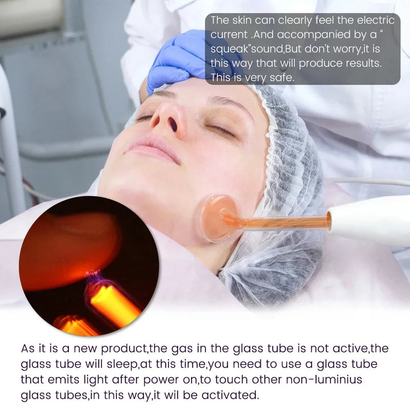 High Frequency Electrode Wand Machine Handheld Skin Tightening Acne Spot Wrinkles Remover Beauty Therapy Puffy Eyes Facial Care-Health Wisdom™