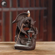 Home Decor Ornaments Purple Clay Dragon Backflow Incense Burner Pterosaur Incense Stick Holder Censer Office Feng Shui Decor-Health Wisdom™