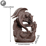 Home Decor Ornaments Purple Clay Dragon Backflow Incense Burner Pterosaur Incense Stick Holder Censer Office Feng Shui Decor-Health Wisdom™