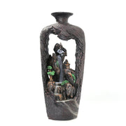 Home Decor Vase Design Ornament Resin Handiwork Lucky Fengshui Waterfall Backflow Incense Burner Censer-Health Wisdom™
