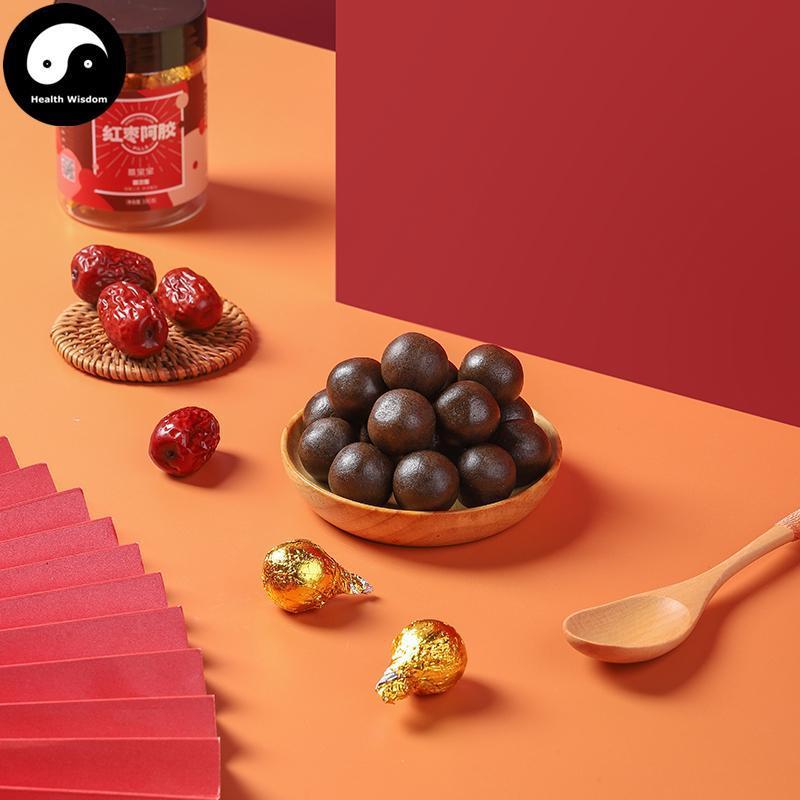 Hong Zao E Jiao 红枣阿胶丸, Red Dates E Jiao Donkey-Hide For Women Health Care-Health Wisdom™