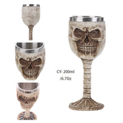 Horrible Resin Stainless Steel Skull Goblet Retro Claw Wine Glass Gothic Cocktail Glasses Wolf Whiskey Cup Party Bar Drinkware-Health Wisdom™