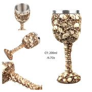 Horrible Resin Stainless Steel Skull Goblet Retro Claw Wine Glass Gothic Cocktail Glasses Wolf Whiskey Cup Party Bar Drinkware-Health Wisdom™