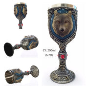Horrible Resin Stainless Steel Skull Goblet Retro Claw Wine Glass Gothic Cocktail Glasses Wolf Whiskey Cup Party Bar Drinkware-Health Wisdom™