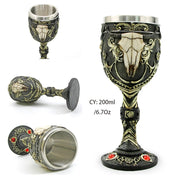 Horrible Resin Stainless Steel Skull Goblet Retro Claw Wine Glass Gothic Cocktail Glasses Wolf Whiskey Cup Party Bar Drinkware-Health Wisdom™