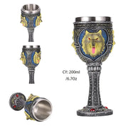 Horrible Resin Stainless Steel Skull Goblet Retro Claw Wine Glass Gothic Cocktail Glasses Wolf Whiskey Cup Party Bar Drinkware-Health Wisdom™