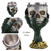 Horrible Resin Stainless Steel Skull Goblet Retro Claw Wine Glass Gothic Cocktail Glasses Wolf Whiskey Cup Party Bar Drinkware-Health Wisdom™