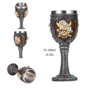 Horrible Resin Stainless Steel Skull Goblet Retro Claw Wine Glass Gothic Cocktail Glasses Wolf Whiskey Cup Party Bar Drinkware-Health Wisdom™