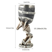 Horrible Resin Stainless Steel Skull Goblet Retro Claw Wine Glass Gothic Cocktail Glasses Wolf Whiskey Cup Party Bar Drinkware-Health Wisdom™