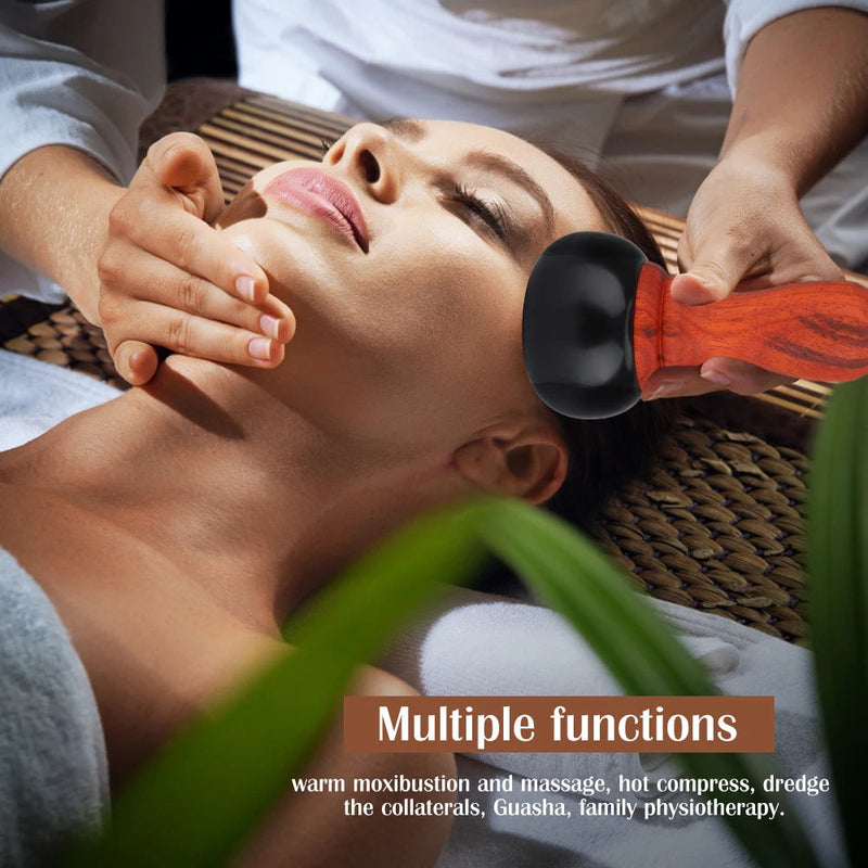 Hot Bian Stone Gua Sha Skin Scraping Warming Moxibustion Apparatus Scraper Body Massager Physiotherapy Back Relax Spa-Health Wisdom™