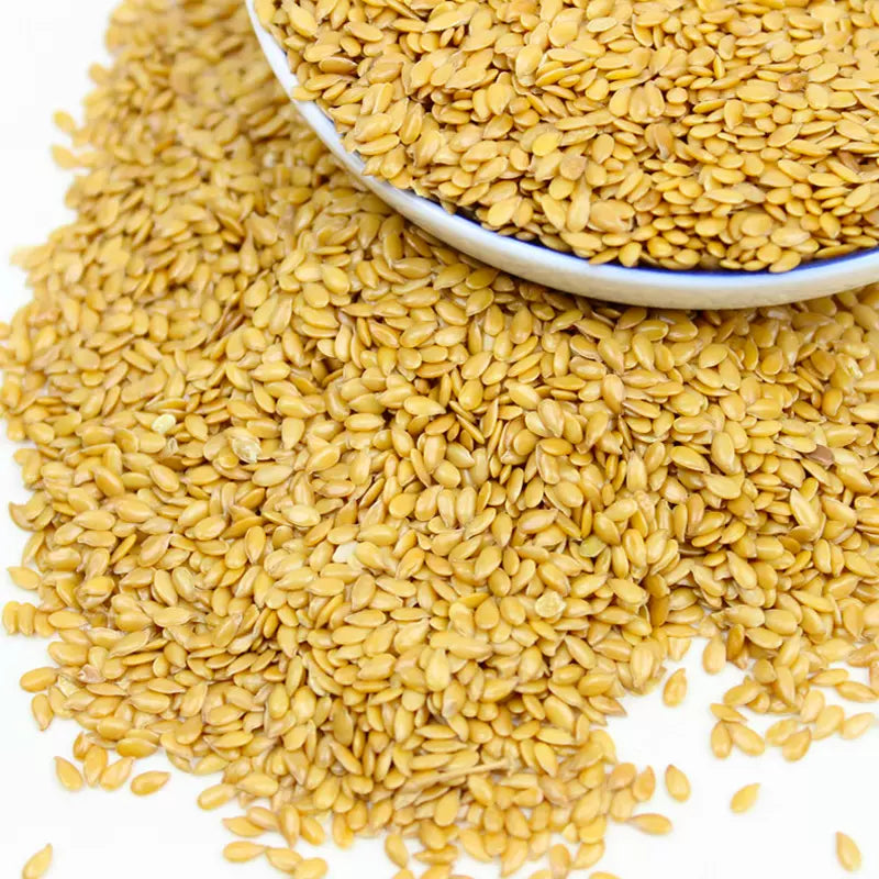 Hu Ma Zi 胡麻子, Yellow Ya Ma Zi 黄金亚麻子, Golden Semen Lini, Sesamum Indicum-Health Wisdom™