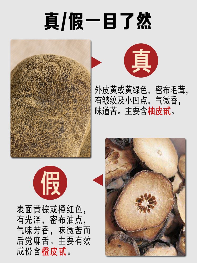 Hua Ju Hong Guo Pian 化橘紅果, 10 Years Dried Fructus Citri Grandis, Throat Cough Care Herb Tea Pummelo Fruit-Health Wisdom™