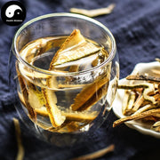 Hua Ju Hong Si 化橘紅丝, Exocarpium Citri Grandis, Pummelo Peel Throat Cough Care Herb Tea-Health Wisdom™