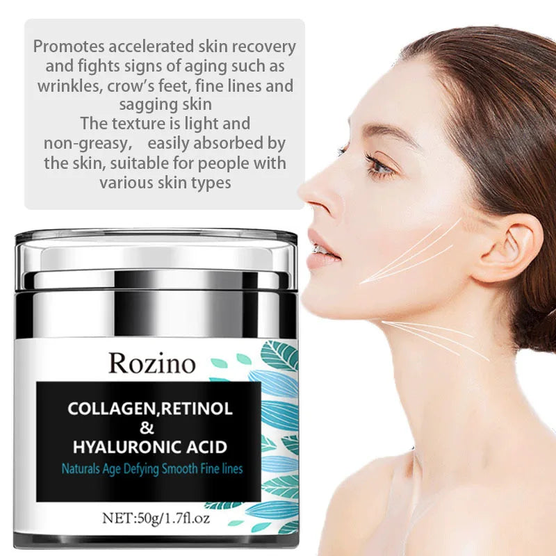 Hyaluronic Acid Collagen Retinol Face Cream Anti Wrinkle Anti-Aging Moisturizing Whitening Firming Creams Facial Skin Car-Health Wisdom™