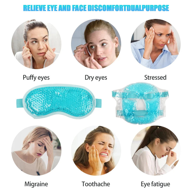Ice Gel Mask Anti Aging Wrinkle Removal Relieve Fatigue Skin Firming Spa Hot Compress Cold Therapy Ice Pack Cooling Massage Tool-Health Wisdom™