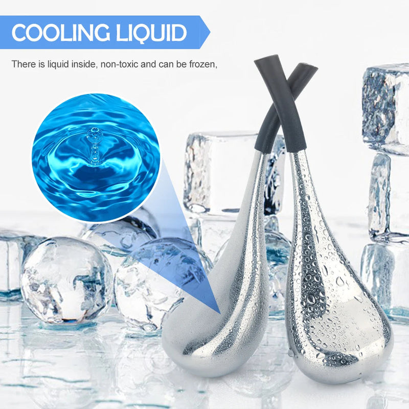 Ice Globes Spoon Massager Facial Skin Care Freeze Tool StainlessSteel Face Beauty Cryo Roller Cooling Massage Spa Ball for Women-Health Wisdom™