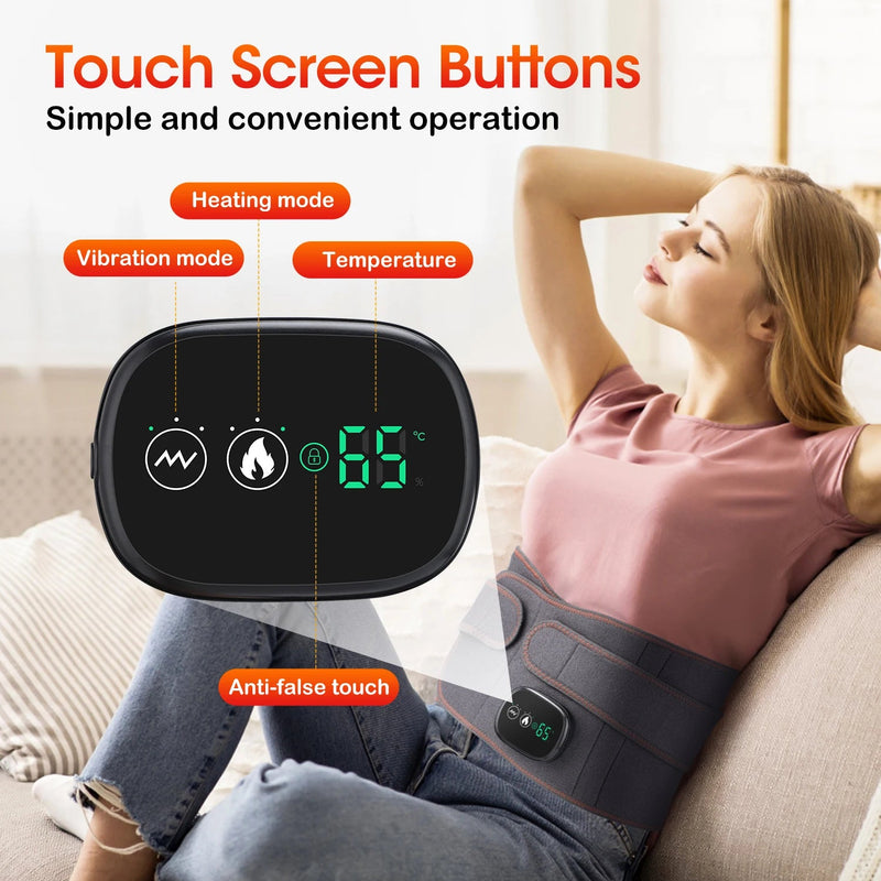 Infrared Heating Waist Massager Electric Belt Vibration USB Charge Red Light Hot Compress Lumbar Back Support Brace Pain Relief-Health Wisdom™