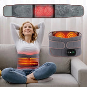 Infrared Heating Waist Massager Electric Belt Vibration USB Charge Red Light Hot Compress Lumbar Back Support Brace Pain Relief-Health Wisdom™