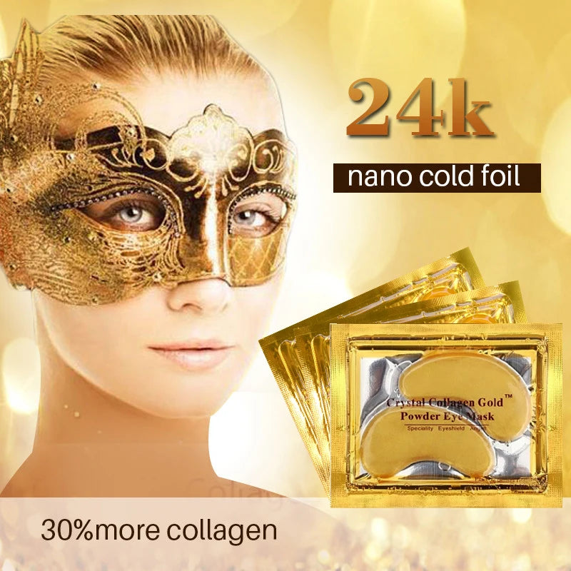 InniCare 20Pcs Crystal Collagen Gold Eye Mask Anti-Aging Dark Circles Acne Beauty Patches For Eye Skin Care Korean Cosmetics-Health Wisdom™