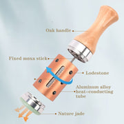 Jade Facial Beauty Massage Device Warm Moxibustion Rods Rotatable Lodestone Massager Moxa Stick Body Meridian Acupuncture Point-Health Wisdom™