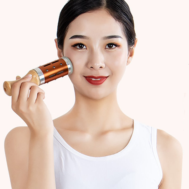 Jade Facial Beauty Massage Device Warm Moxibustion Rods Rotatable Lodestone Massager Moxa Stick Body Meridian Acupuncture Point-Health Wisdom™