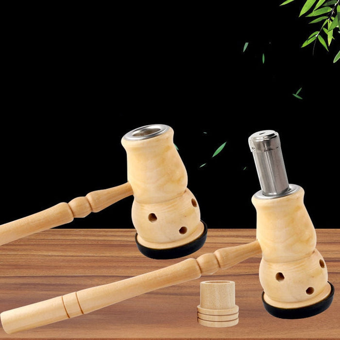 Jade Moxibustion Tool Handle Gourd Moxa Roll Burner Warm Body Massage Burning Chinese Herbal Heat Penetrates Meridians
