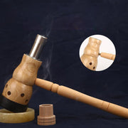 Jade Moxibustion Tool Handle Gourd Moxa Roll Burner Warm Body Massage Burning Chinese Herbal Medicine Penetrates Meridians-Health Wisdom™