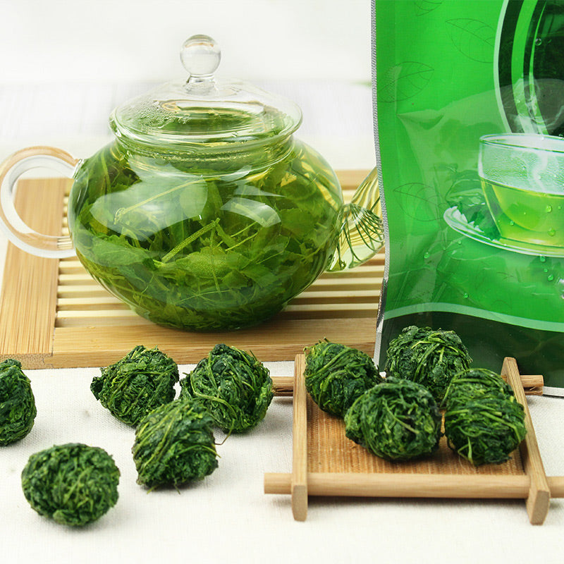 Jiao Gu Lan 絞股藍龙珠茶, Gynostemma Pentaphyllum Herb, Herba Gynostemmatis Ball Tea, Qi Ye Dan-Health Wisdom™