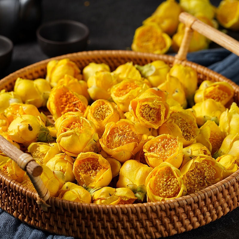 Jin Hua Cha 金花茶, Dried Golden Tea Tree Flowers, Yellow Camellia Nitidissima Flower Tea-Health Wisdom™